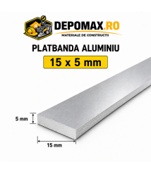 Platbanda aluminiu 15 x 5 mm, 6 metri (EN-AW 6060)